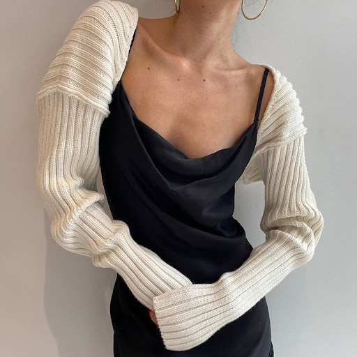 Title 2, Sexy Solid Color Long-sleeved Sweater Coat