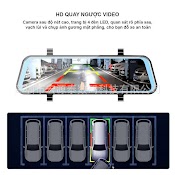 Camera Hành Trình Gương Kết Nối Điện Thoại X10 Plus