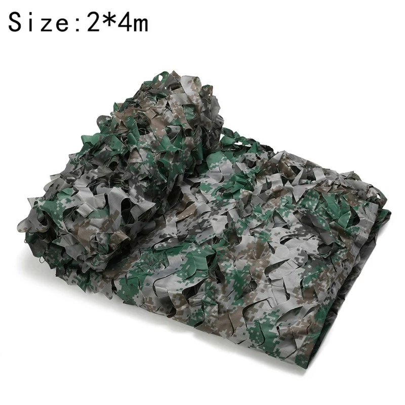 Jungle camouflage net met enkele laag voor schaduw en zonbescherming. Ideaal voor kamperen, jagen en observeren.