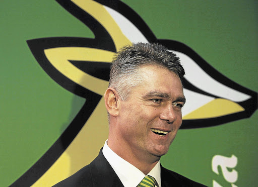 HE'S THE BOSS: Heyneke Meyer after clinching the coaching job Picture: ESA ALEXANDER