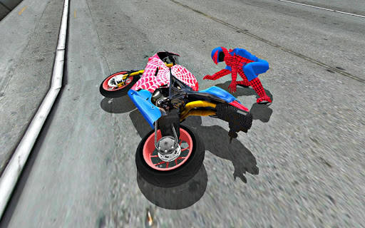 Bike Super Hero Stunt Driver Racing