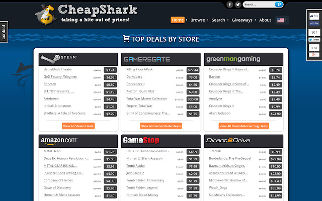 CheapShark - Game Deals chrome extension