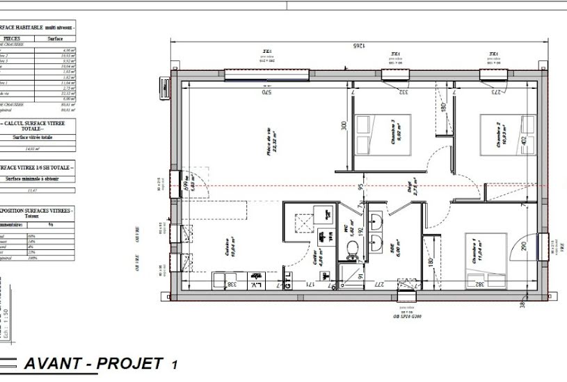  Vente Terrain + Maison - Terrain : 533m² - Maison : 80m² à Jarnac (16200) 