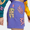 love united loose shorts purple / multicolor w