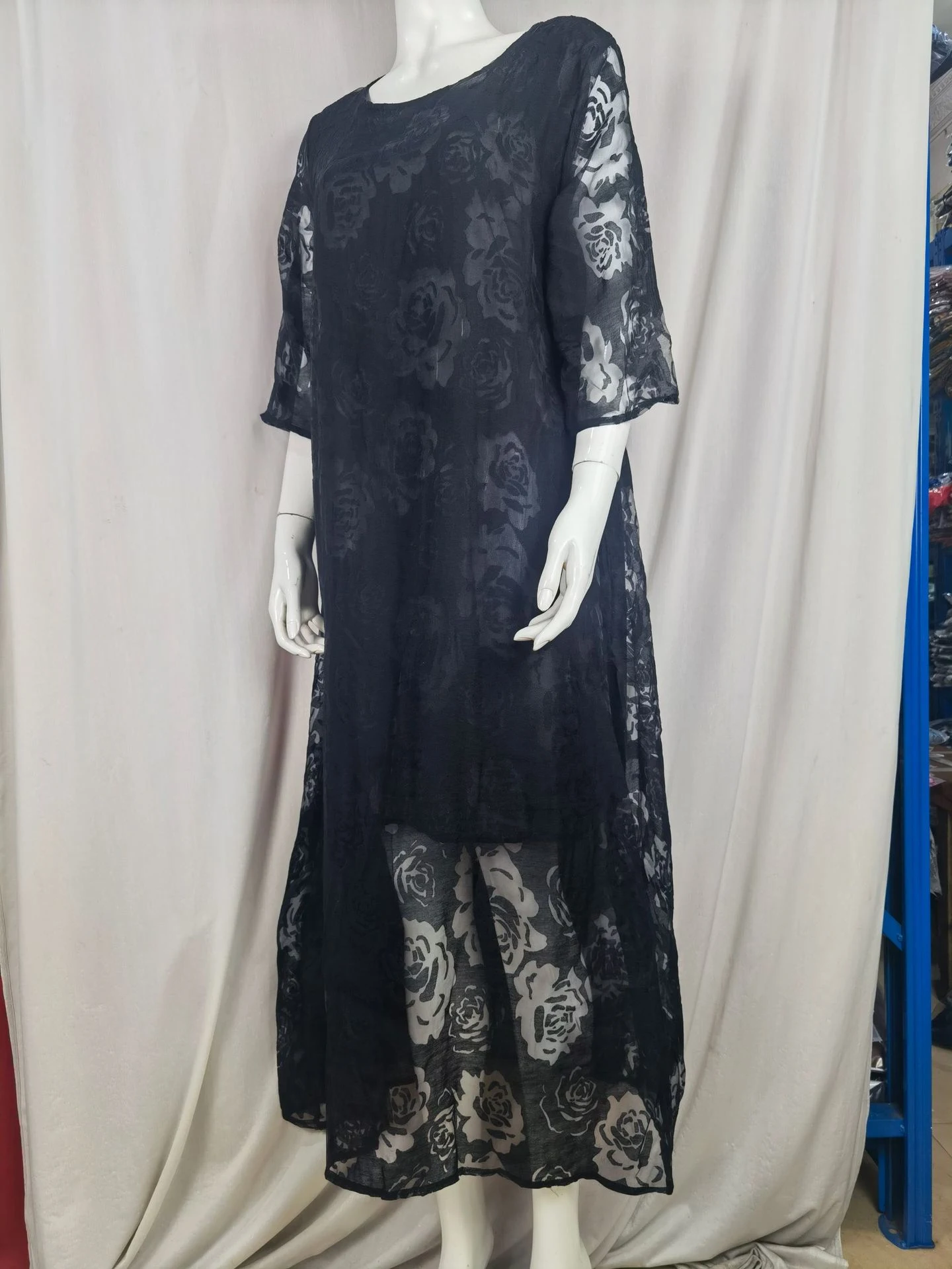 Title 2, Langes Spitzenkleid Casual für Damen Stilvolles...