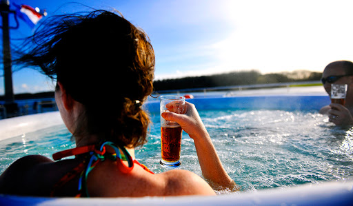 Watch Europe glide by from the whirlpool on Avalon Felicity's Sky Deck.