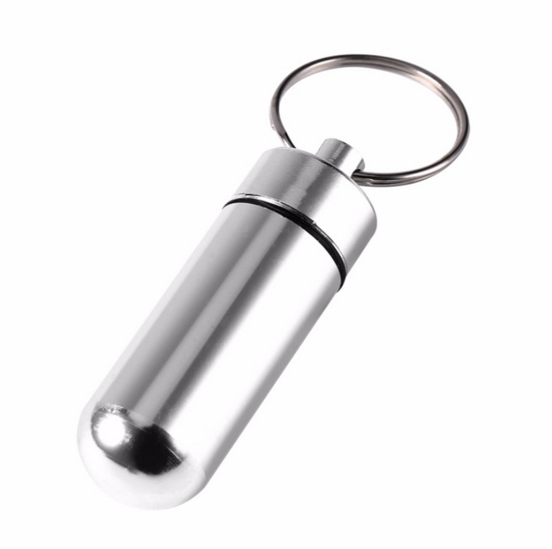 Gold keychain hanging bottle