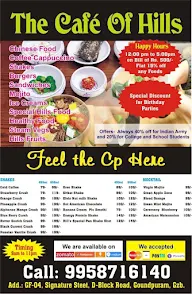 The Cafe Of Hills menu 1