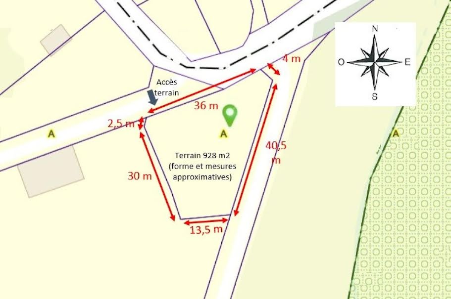Vente terrain  928 m² à Sérent (56460), 49 300 €