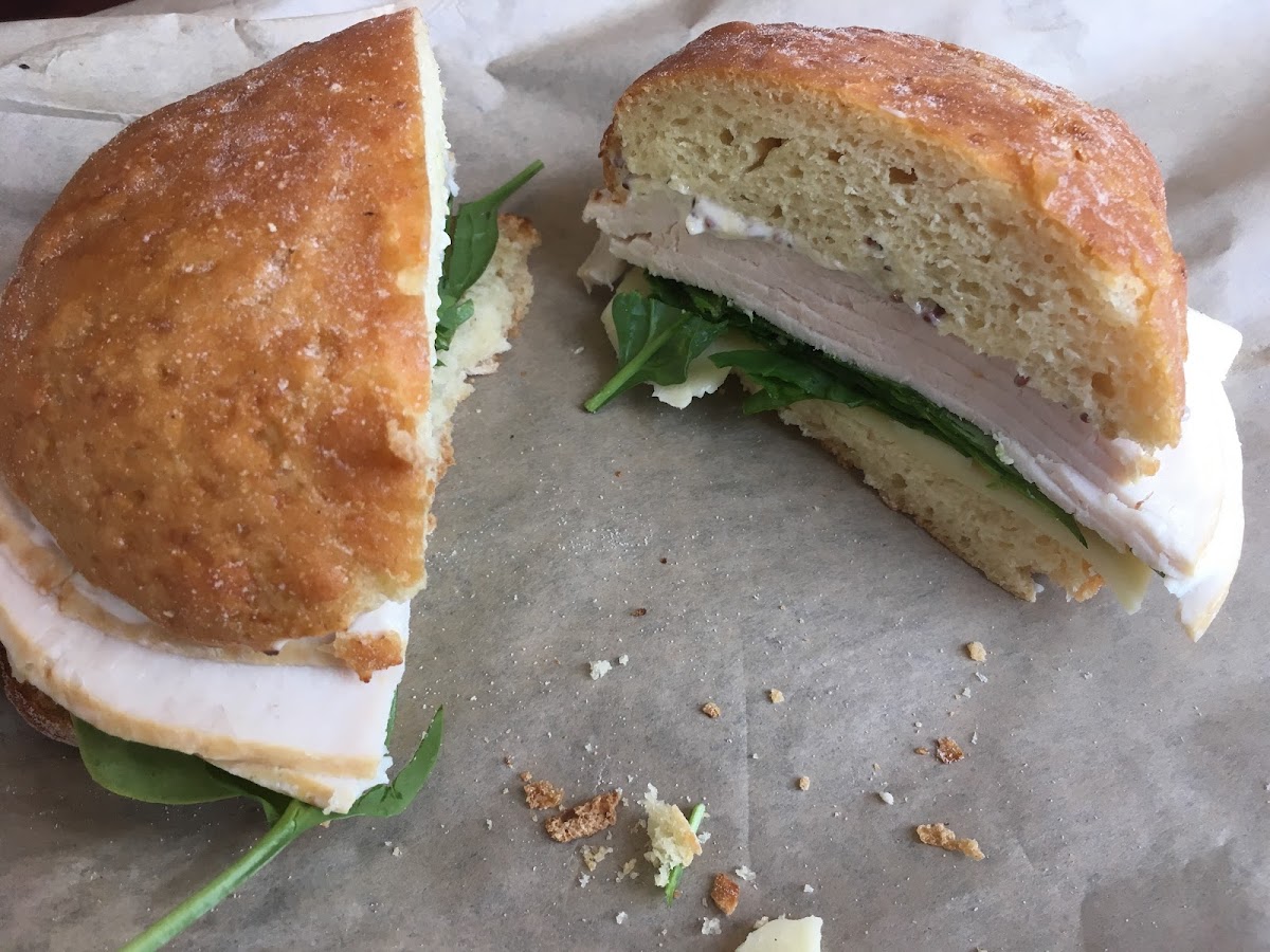 Turkey cheddar sandwich - bread was SO good!