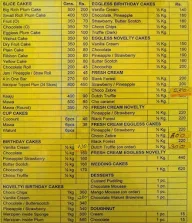 Vienna Cake Shop menu 2