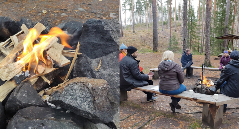 Evon uusi aika -hankkeen ohjausryhmä innostui visioimaan Evolle metsäalan keskuksen roolia, myös kansainvälisessä mittakaavassa.