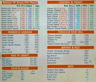 Welcome Hotel menu 1