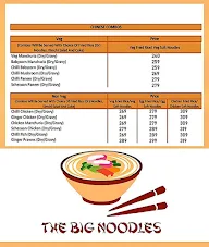 The Big Noodles menu 1