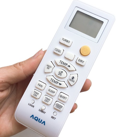 Remote Điều Khiển Điều Hòa Máy Lạnh Aqua Nút Vàng