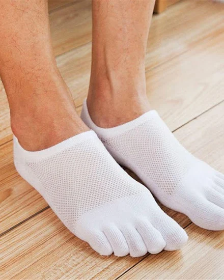 1Pairs Five Finger Toe Socks Men Fashion Breathable Cotto... - 3