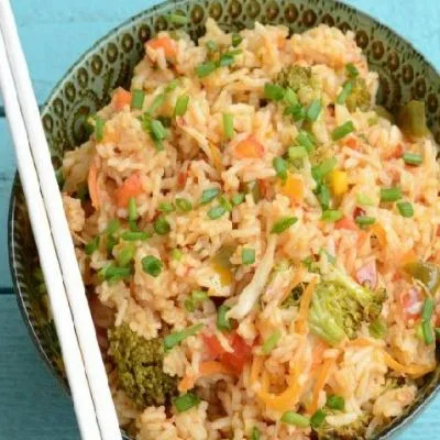 Schezwan Mushroom Fried Rice