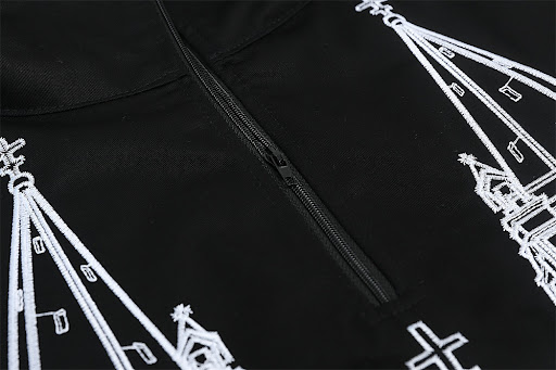 Title 11, Dark Style Embroidered Short Sleeve Mens Tee, ...