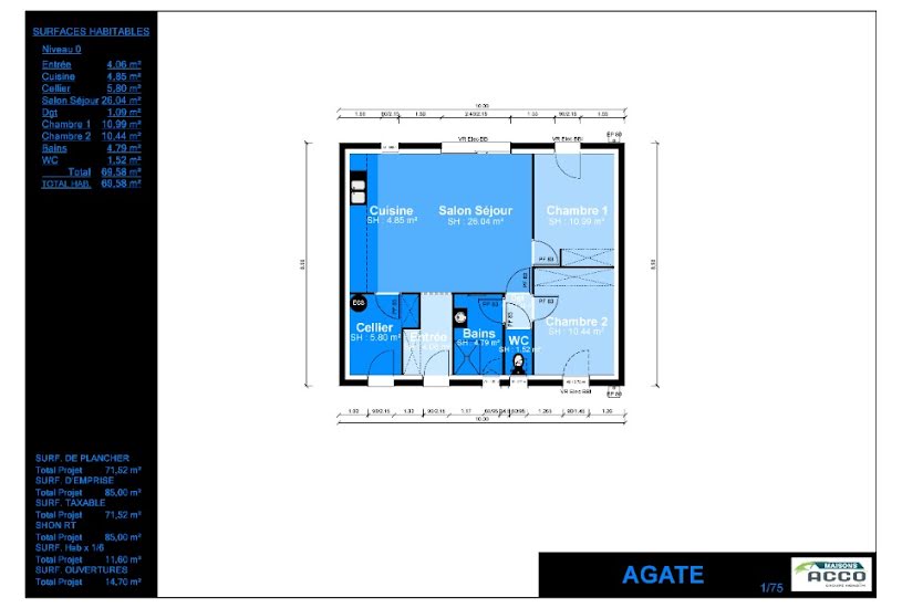  Vente Terrain + Maison - Terrain : 343m² - Maison : 56m² à Ardillières (17290) 