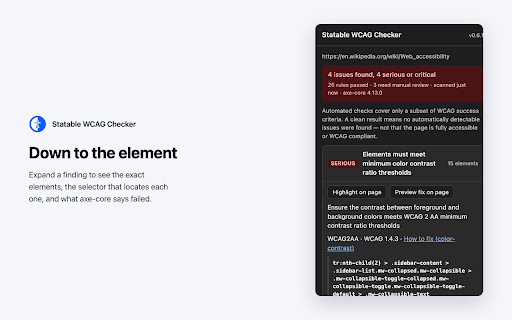 Statable WCAG Checker screenshot 2