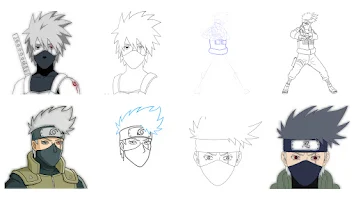 How To Draw Kakashi  Naruto - Easy Step By Step 