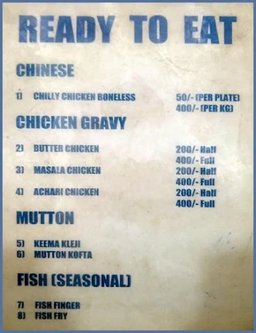 Daily Needs Harison menu 