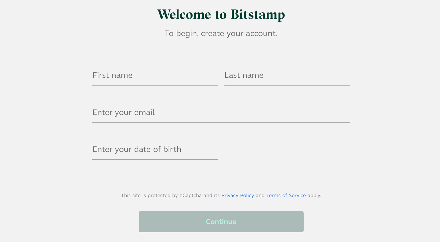 bitstamp formulaire inscription