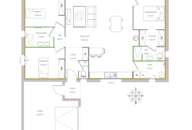  Vente Terrain + Maison - Terrain : 1 013m² - Maison : 100m² à Trébons (65200) 