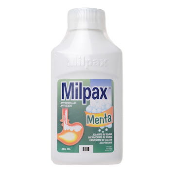 Milpax Menta Bicarbonato de Sodio + Alginato Farmacol Frasco x 360 ml  