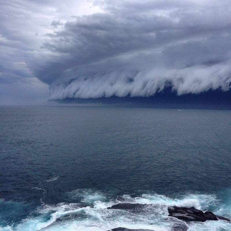 Nuvens de prateleira, as sinistras nuvens tsunamis