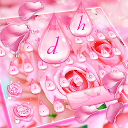 Herunterladen Rose Petals Waterdrop Keyboard Theme Installieren Sie Neueste APK Downloader