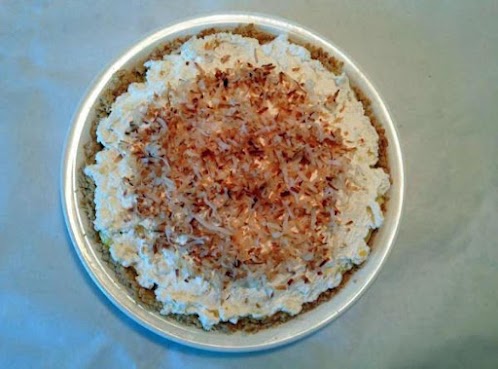 Tropical Coconut Cream Pie in Coconut Cookie Crust