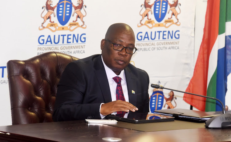 Gauteng Premier Panyaza Lesufi announces the members of the executive council on Wednesday night. Picture: Freddy Mavunda