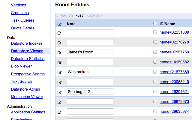 Datastore Notes for Google App Engine™