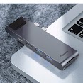 Bộ HUB chia cổng sạc 7 in 1 hiệu Baseus Thunderbolt Dual Type-C cho Macbook Pro mở rộng cổng sạc nhanh, 2 cổng USB 3