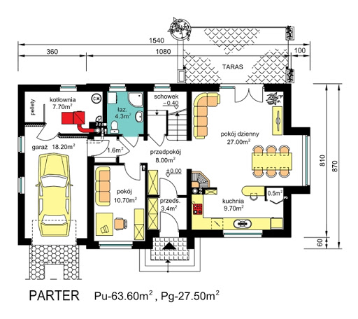 BW-03 wariant - Rzut parteru