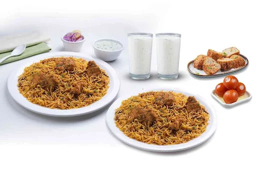 Chicken Hyderabadi Dum Biryani Feast