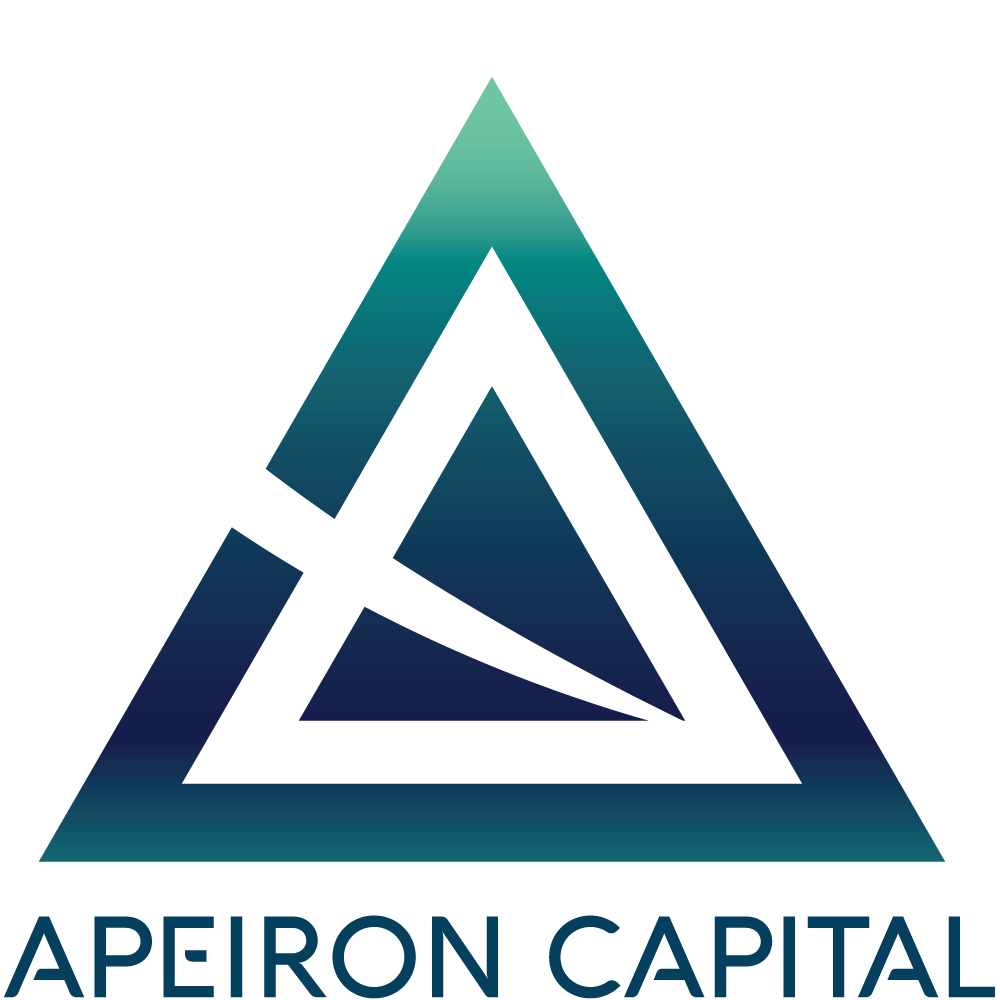 Apeiron Capital large blue and green gradient logo