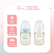 Bình Sữa Nuk Cổ Rộng Kèm Núm Ti Silicone Chỉnh Nha Chất Liệu Ppsu Cao Cấp 150Ml / 300Ml