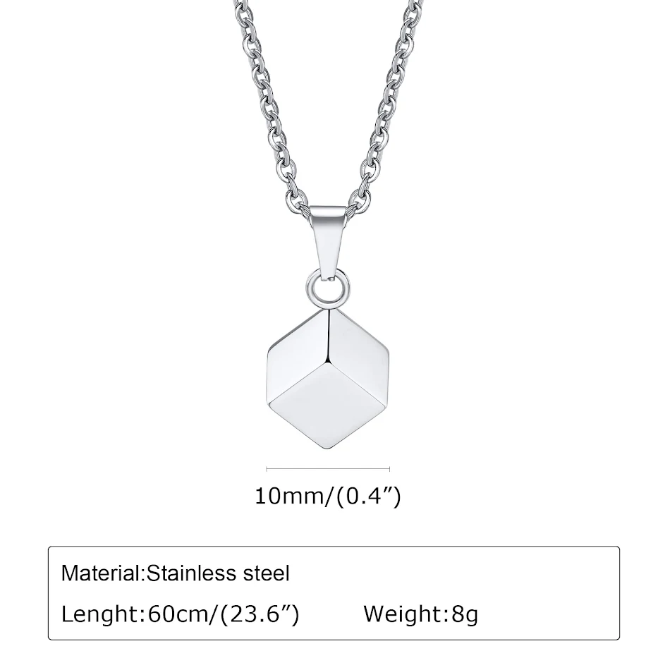 Dames Ketting Vierkant RVS Geometrisch Eenvoudig Minimalistisch Sieraad Modern Design Duurzaam Ideaal voor Dagelijks Gebruik