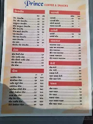 Prince Coffee & Snacks menu 2