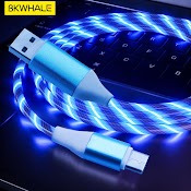 Cáp Sạc Có Đèn Led Cổng Micro Usb / Type C Cho Huawei Redmi Iphone