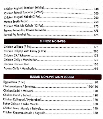 Vaibhav Cafe menu 