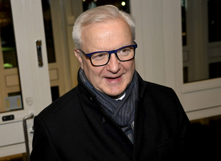 Olli Rehn arrives at a presidential elections debate at Yle, the Finnish Broadcasting Company, in Helsinki, Finland, January 25 2024. Picture: LEHTIKUVA/REUTERS