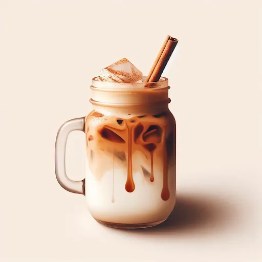 Vanilla Cinnamon Iced Latte [450 Ml, Mason Jar]