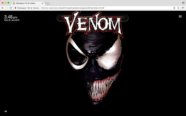 Venom Marvel HD Wallpaper New Tab Theme