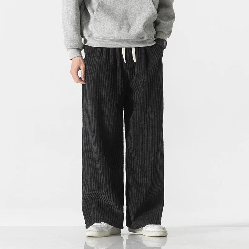 Retro Casual Straight Corduroy Pants for Ultimate Comfort and Style, Versatile for Everyday Wear, Relaxed Fit, Classic L