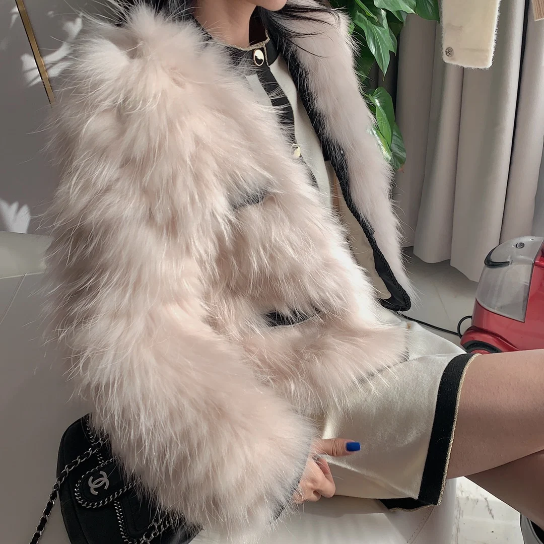 Title 5, Winter new fur woven fur coat Women Short fox h...