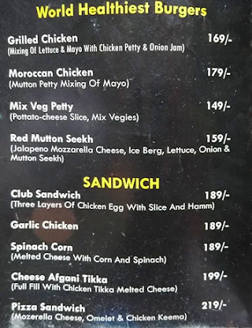 Madira menu 