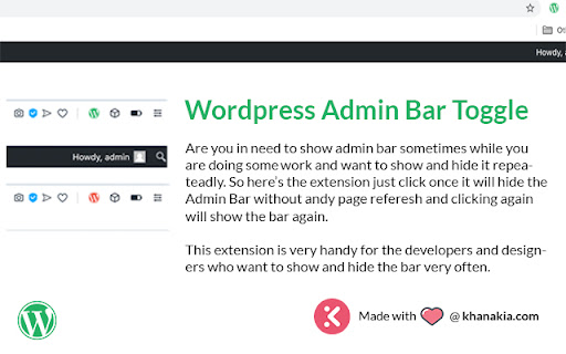 Wordpress Admin Bar Toggle